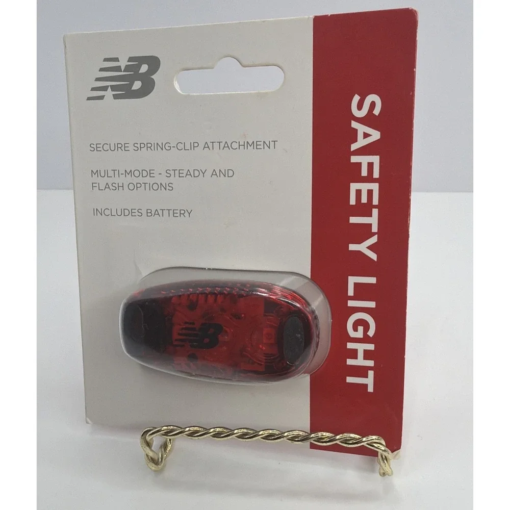 New Balance Safety Light Secure Spring Clip Attatchment Red - New